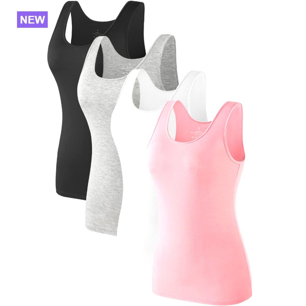 95% Modal 5% Spandex Seamless Tank Top for Layering and Workouts